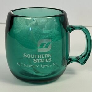 SOUTHERN STATES COOPERATIVE Insurance Agency Mug 2000  ADVERTISING Rare Green
